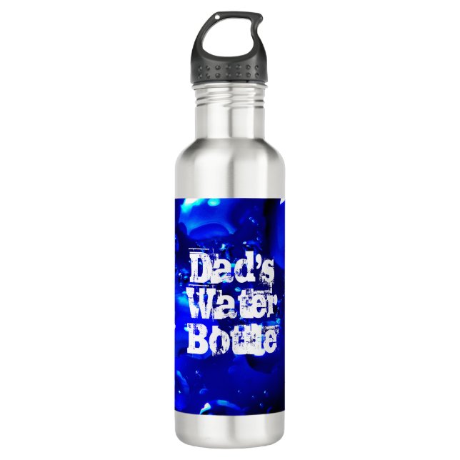 Botella De Agua Una galaxia metaórica negra y azul del agua (Anverso)