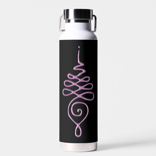 Botella De Agua Unalome Rosa  (Delantero)
