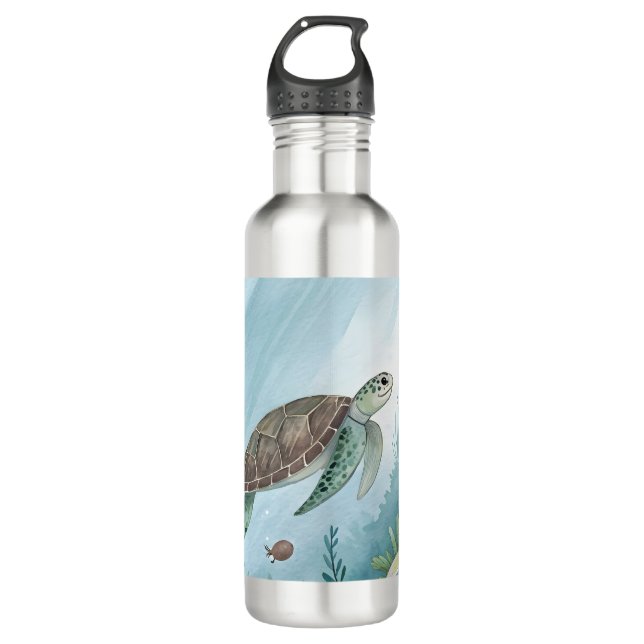 Botella De Agua Underwater world with turtle (Anverso)
