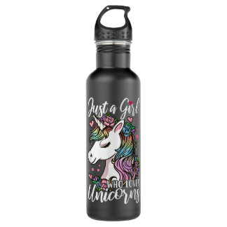 Botella De Agua Unicorn Just a Girl Who Loves Unicorns 141
