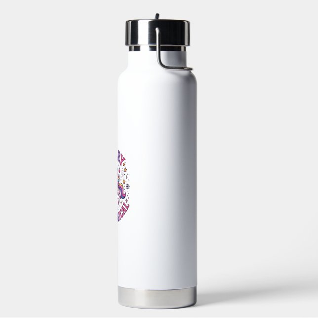 Botella De Agua Unicornio Alegre y Mágico (Izquierda)