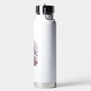 Botella De Agua Unicornio Boo-nicornio Vector Premium de Diseño Ve