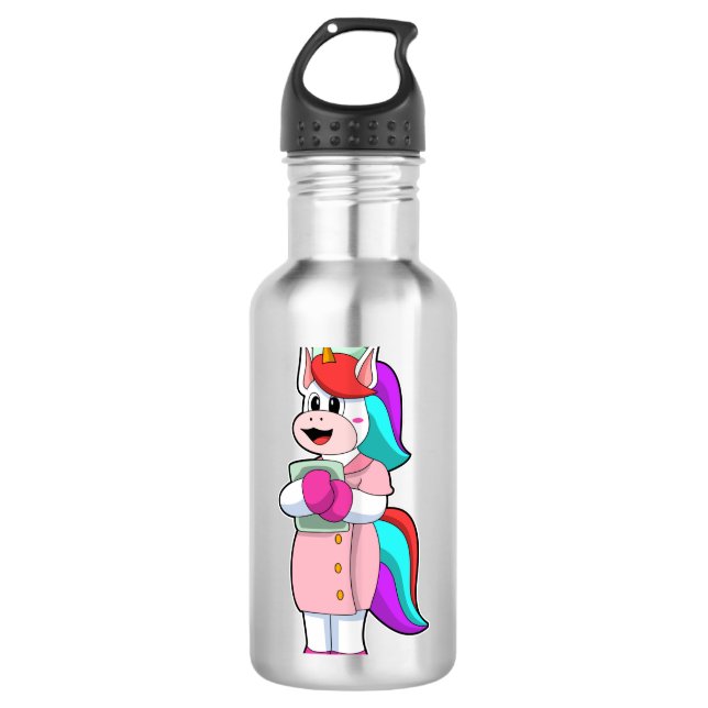 Botella De Agua Unicornio como enfermera (Anverso)