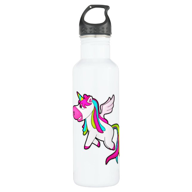 Botella De Agua Unicornio con alas (Anverso)