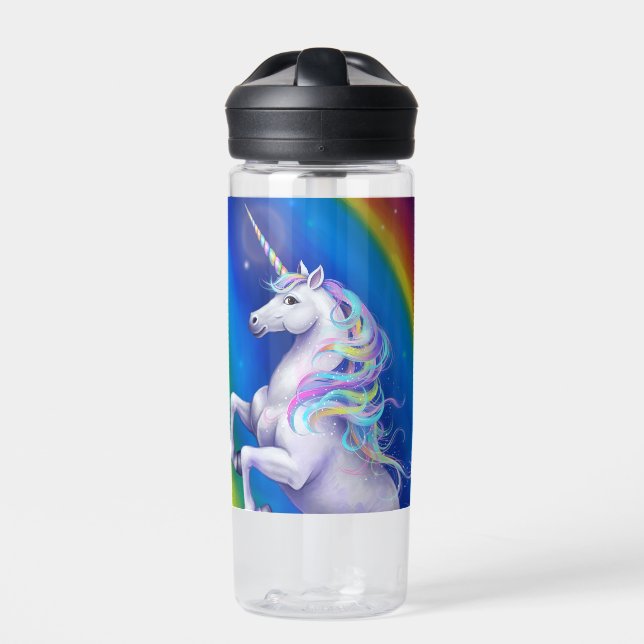 Botella De Agua Unicornio con Arcoíris (Delante)