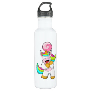 Botella De Agua Unicornio con Lollipop