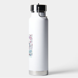 Botella De Agua Unicornio Corazón Suave Cuerno Afilado Tipografía