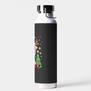 Botella De Agua Unicornio de Navidad Lindo Mágico Xmas Niñas Toddl