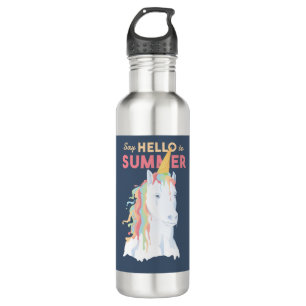 Botella De Agua Unicornio de verano