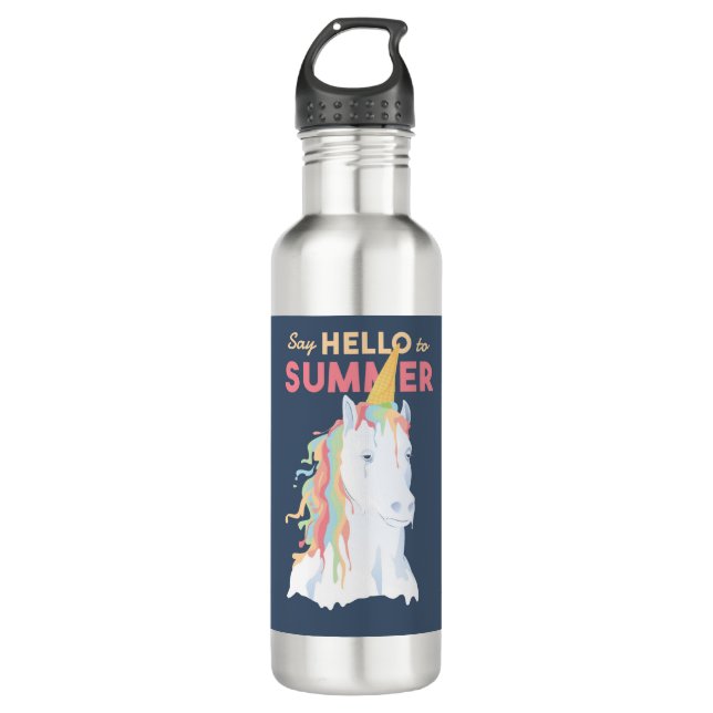 Botella De Agua Unicornio de verano (Anverso)