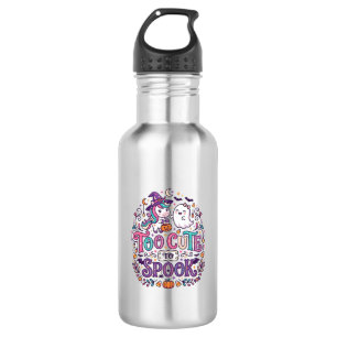 Botella De Agua Unicornio demasiado lindo para asustar arte colori