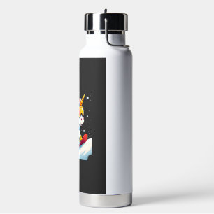 Botella De Agua Unicornio en Snowboard - Divertido Esquí y Deporte