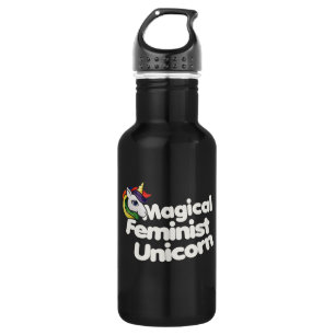 Botella De Agua unicornio feminista mágico