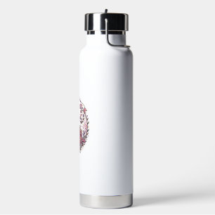 Botella De Agua Unicornio florece con magia POD lista Fondo blanco