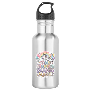 Botella De Agua Unicornio Humano Pequeño Magia Mayor Vector Premiu