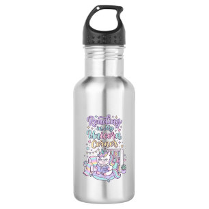 Botella De Agua Unicornio leyendo en mi rincón de unicornio camise