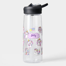 Botella De Agua Unicornio Lindo Personalizado