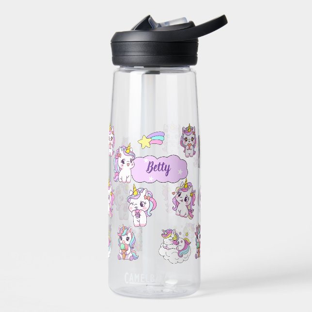 Botella De Agua Unicornio Lindo Personalizado (Izquierdo)