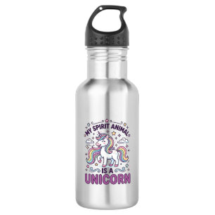 Botella De Agua Unicornio Mi animal espiritual es un unicornio Tip