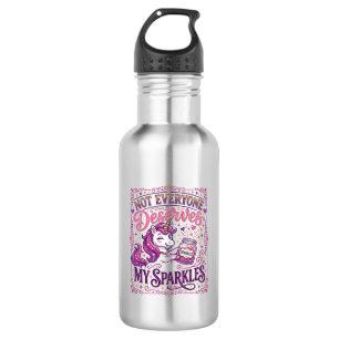 Botella De Agua Unicornio No Todos Merecen Mis Brillos Elegantes 