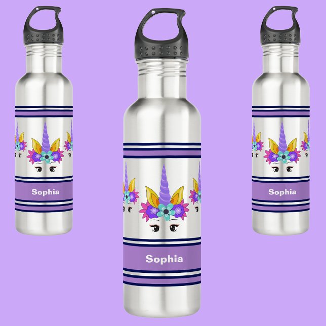 Botella De Agua Unicornio Personalizado De Vuelta A La Escuela (Subido por el creador)