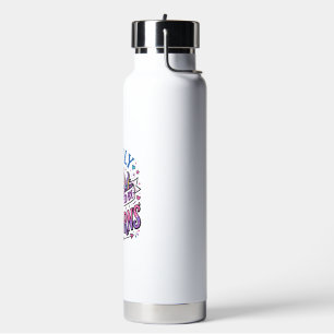 Botella De Agua Unicornio se distrae fácilmente por el anuncio de