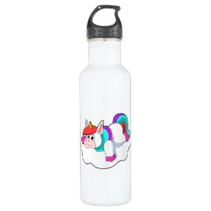 Botella De Agua Unicornio sobre nubes