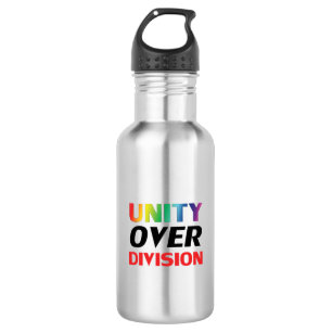 Botella De Agua Unidad sobre División - orgullo lgbtq lgbt