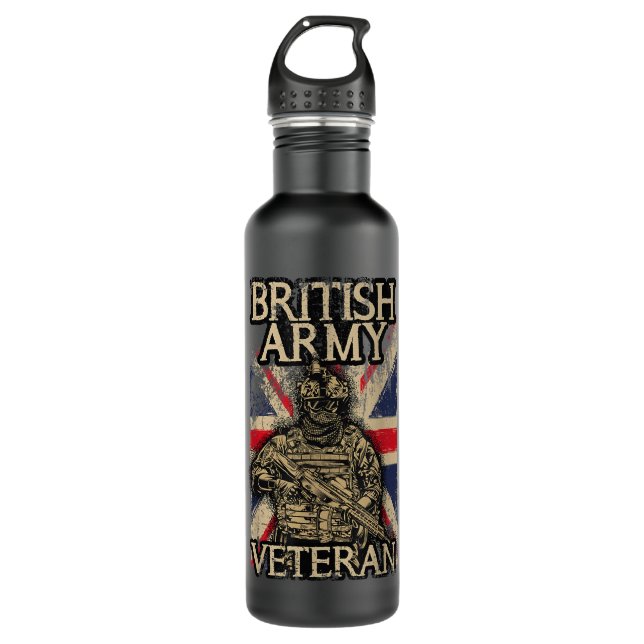 Botella De Agua Unión de veteranos soldados del ejército británico (Anverso)