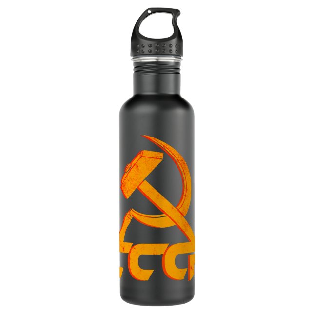 Botella De Agua Unión Soviética CCCP URSS Comunismo Hammer Sickle  (Anverso)