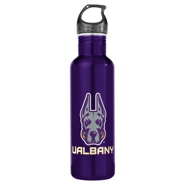 Botella De Agua Universidad de Albany Great Danes (Anverso)