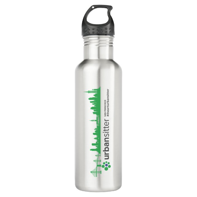 Botella De Agua UrbanSitter SF (24 onzas), acero inoxidable (Anverso)