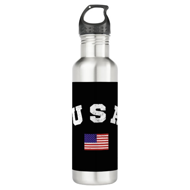 Botella De Agua USA  Flag Patriotic (Anverso)