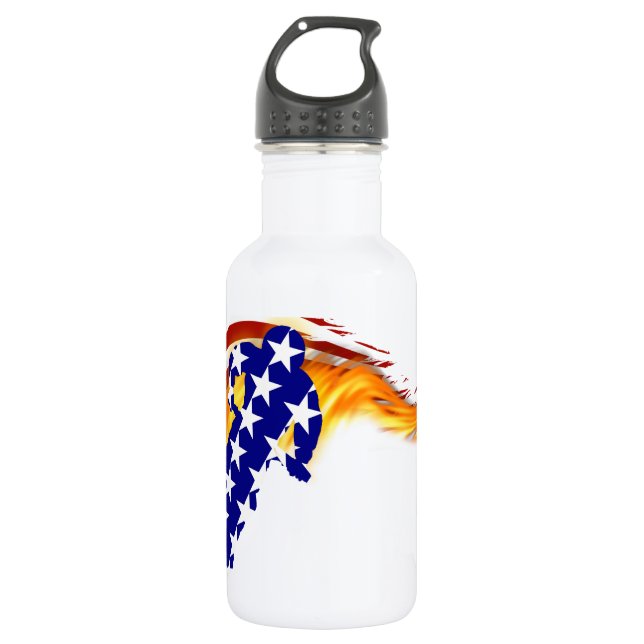 Botella De Agua USA Patriotic BMX / DIRT BIKING (Anverso)