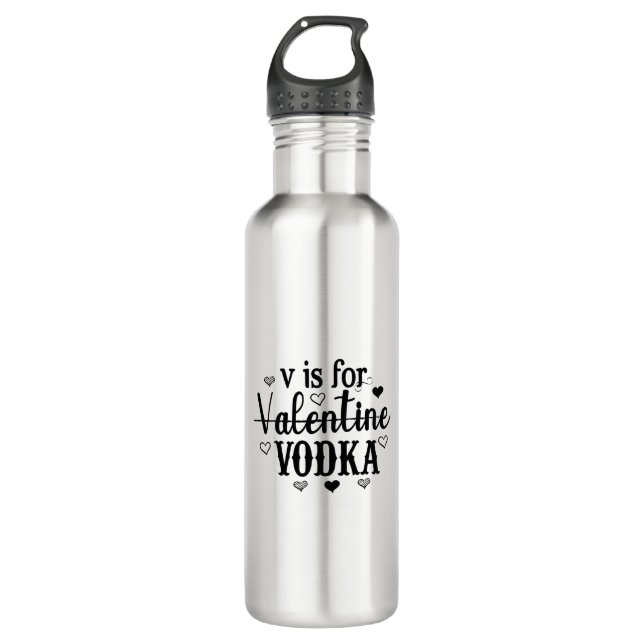 Botella De Agua V Es Para Valentine Vodka-Vodka-Día de San Valentí (Anverso)