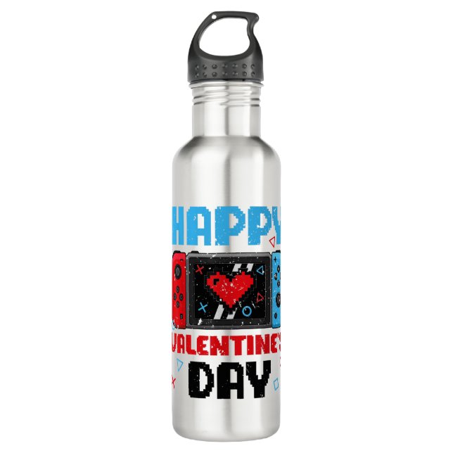 Botella De Agua V Es Para Videojuegos Funny Día de San Valentín Ga (Anverso)