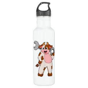 Botella De Agua Vaca como mecánica con llave
