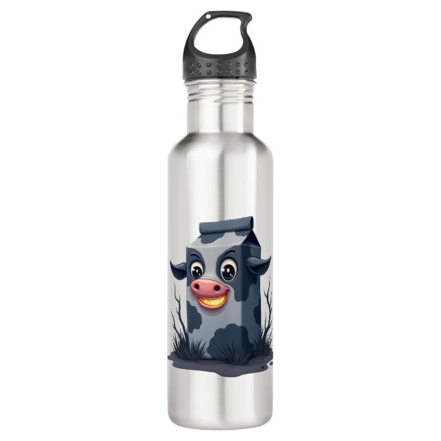 Botella De Agua Vaca de cartón de leche maldición (Anverso)