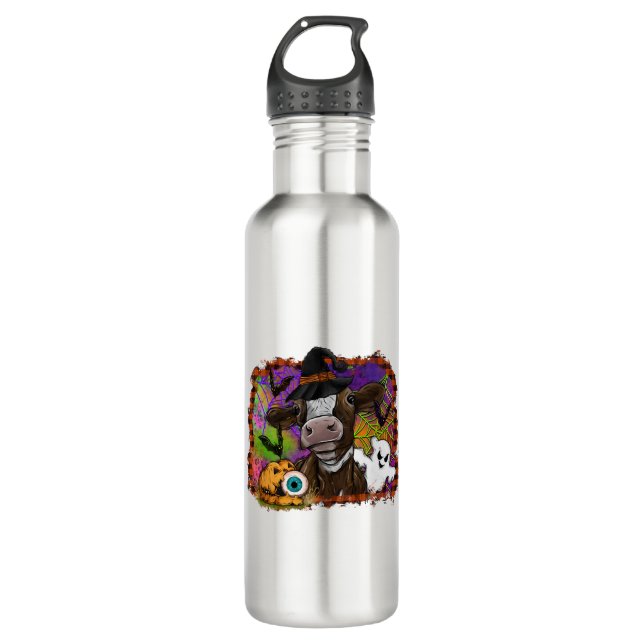 Botella De Agua Vaca de Halloween (Anverso)