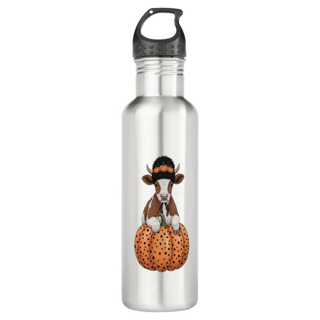 Botella De Agua Vaca de Halloween (Anverso)