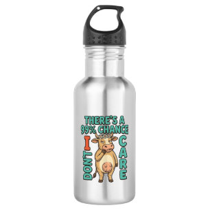 Botella De Agua Vaca Divertida 99% De Probabilidad No Me Importa G
