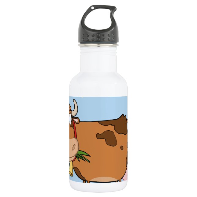 Botella De Agua Vaca lechera de Brown (Anverso)