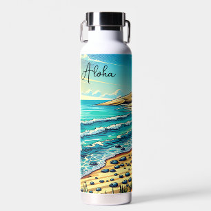 Botella De Agua Vacaciones de Aloha en el Océano Tropical