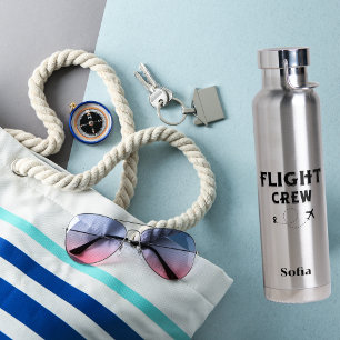 Botella De Agua Vacaciones de vuelo de tripulación de avión modern