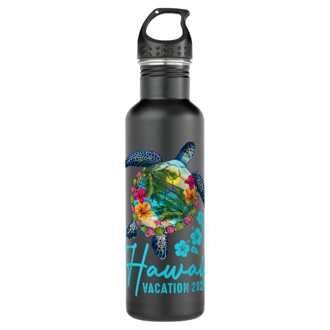 Botella De Agua Vacaciones familiares coincidentes de Hawái de la  (Anverso)