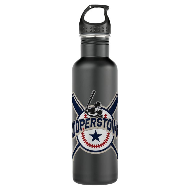 Botella De Agua Vacaciones familiares de partidos de béisbol de Co (Anverso)