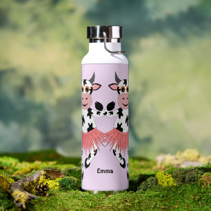 Botella De Agua Vacas de baile, bonitas y divertidas