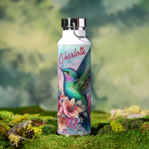 Botella De Agua Vacío de colibrí aislado