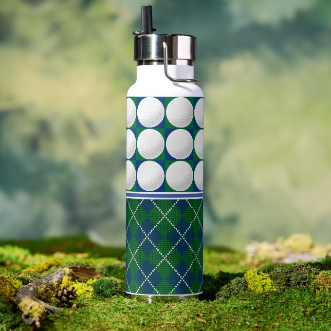 Botella De Agua Vacío Thor Golf Azul y Verde (Exterior)