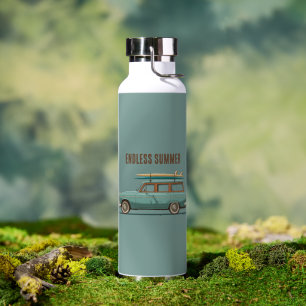 Botella De Agua Vagón de Surf Vintage – Coche Retro de Playa